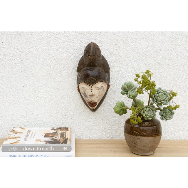 Brown Vintage Guro Mask, a Portrait of Elegance For Sale - Image 8 of 8