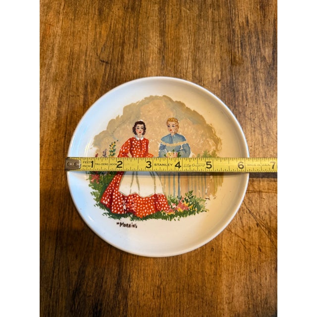 Vintage Russel Wright Plate With 2 Ladies Titled Morning by Steubenville For Sale - Image 6 of 6