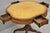 Early 20th Century Vintage English Regency Leather Top Mahogany Drum End Table W/ 4 Drawers - Pair For Sale - Image 5 of 18