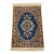 Nain Rug 1’4” X 1’11” Blue Wool Vintage Traditional Hand-Knotted Carpet For Sale