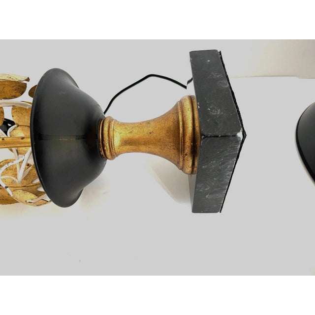 Italian Topiary Lamps & Shades - A Pair For Sale - Image 9 of 12