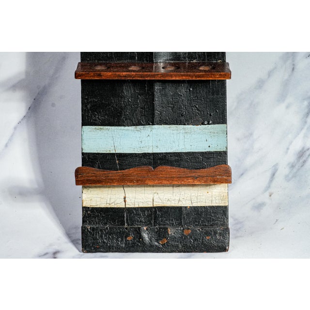 Paint Cambridge University Antique Rowing Oar Trophy Pipe Rack Tobacciana Nautical Theme Home Wall Decor For Sale - Image 7 of 12