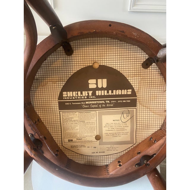 1990's Cafe Armchairs by Shelby Williams Industries in the Style of Micheal Thonet , Set of 8 For Sale - Image 16 of 17