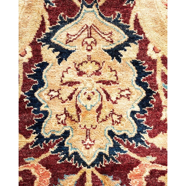 Moroccan Vintage Moroccan Hand Knotted Wool Area Rug, Burgundy - 6'1" X 9'1" For Sale - Image 3 of 9