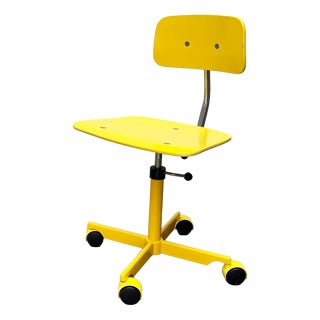 Mid-Century Modern Yellow Danish Children's Swivel Chair by Jørgen Rasmussen for Kevi, 1960s For Sale