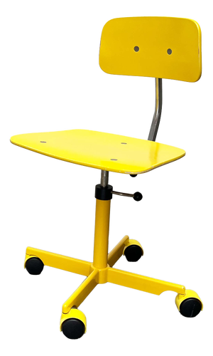 Mid-Century Modern Yellow Danish Children's Swivel Chair by Jørgen Rasmussen for Kevi, 1960s