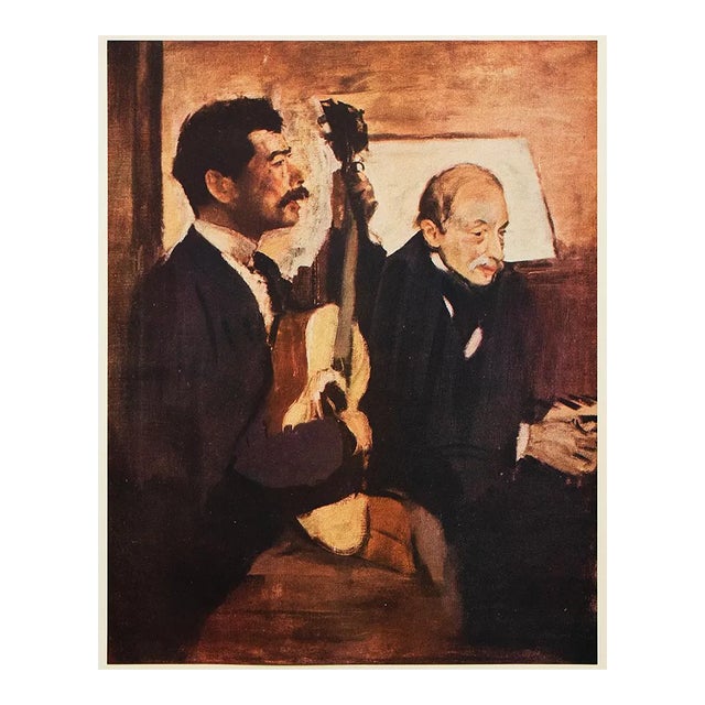 1952 After Edgar Degas "Degas' Father Listening to Pagans", First Edition Vintage Print For Sale