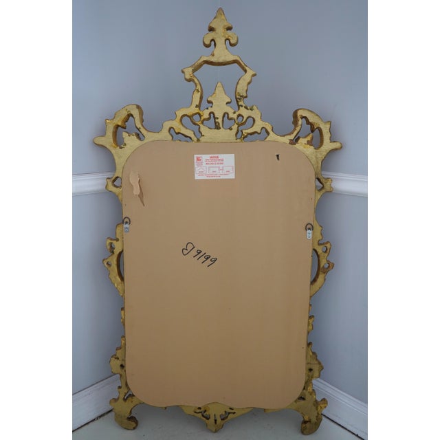 Friedman Brothers Chippendale Rococo Gold Frame Mirror For Sale - Image 12 of 13