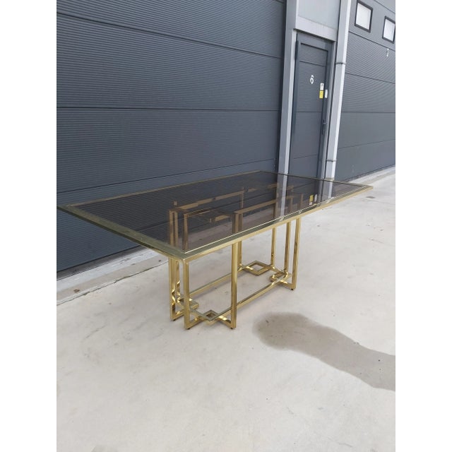 Maison Jensen Style Brass Dining Table from Belgo Chrom / Dewulf Selection, 1983 For Sale - Image 4 of 8