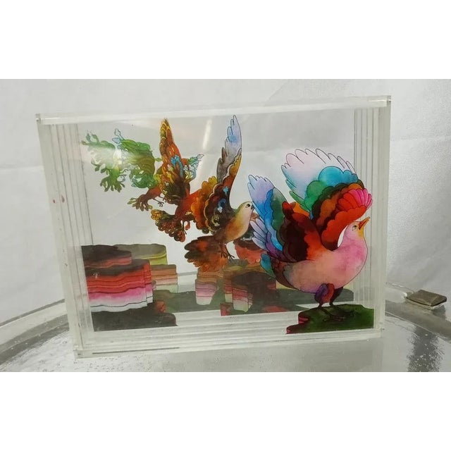 Plastic Vintage Acrylic Glass Showcase Decorative For Sale - Image 7 of 12