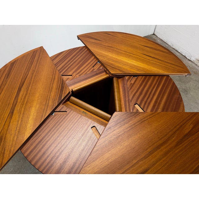 Brown Danish Modern Expanding Model Dc06 "Lotus" Dining Table in Teak by Skovby Møbelfabrik, Denmark, C. 1970's For Sale - Image 8 of 12