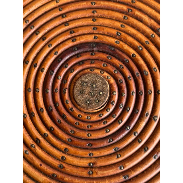 Sunburst Rattan Coffee Table, Attributed to Vivai Del Sud, Italy, 1970s For Sale - Image 9 of 15