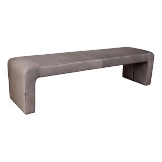 Grey Leather Bench from Koinor For Sale