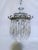 Glass Vintage Crystal Prismatic Pendant Chandelier With Silver Frame For Sale - Image 7 of 7