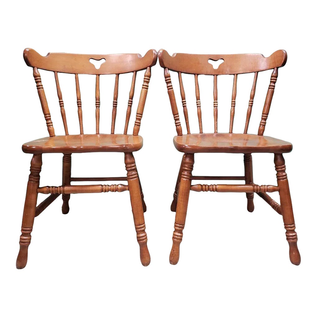 Late 20th Century Tell City Chair Company 8018 Pattern Pair of 2 Chairs