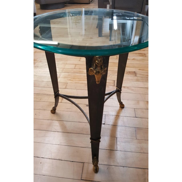 Maitland-Smith Glass Top Occasional Table For Sale - Image 11 of 13