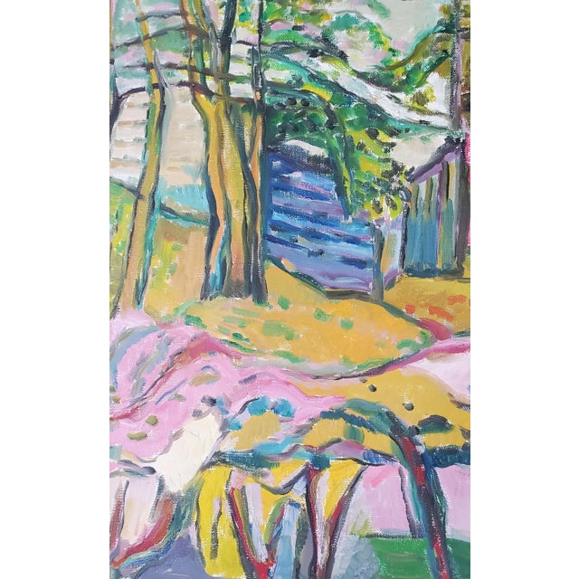 Original Fauvist Landscape of Woodstock, New York by Jehudith Sobel (1924-2012) For Sale - Image 4 of 9