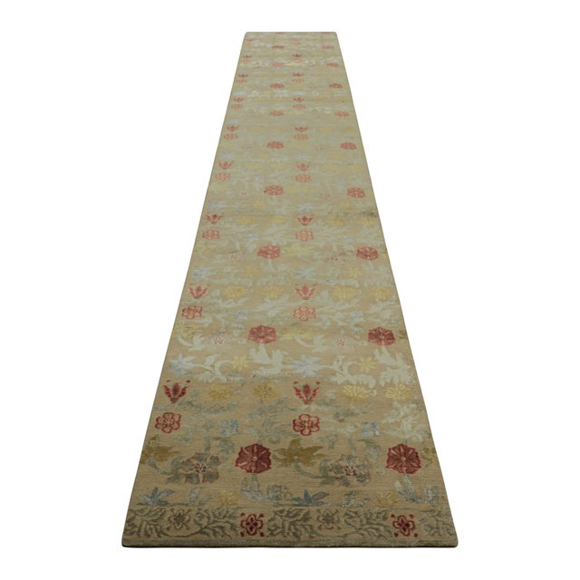 Rug & Kilim Rug & Kilim’s Oversized Spanish Style Runner Rug With Floral Patterns “Bilbao” For Sale - Image 4 of 8