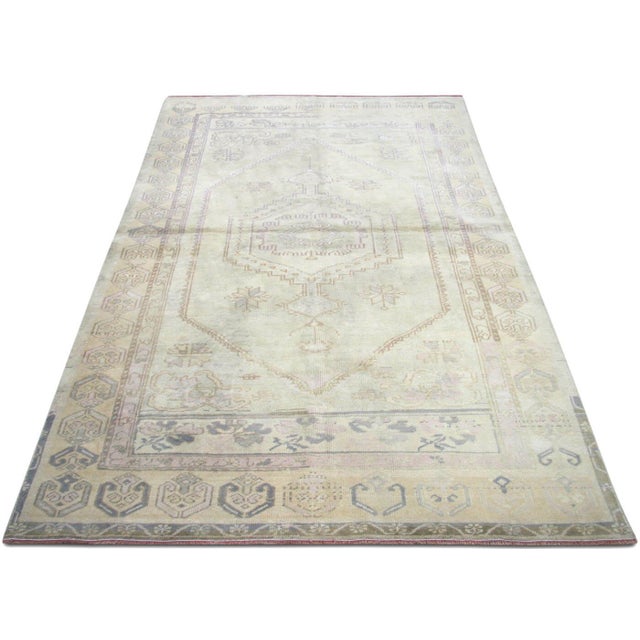 1960s 1960s Turkish Oushak Rug For Sale - Image 5 of 5
