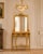 1950 French Louis XVI Gold Console Mirror Set - 2 Pc For Sale - Image 9 of 11