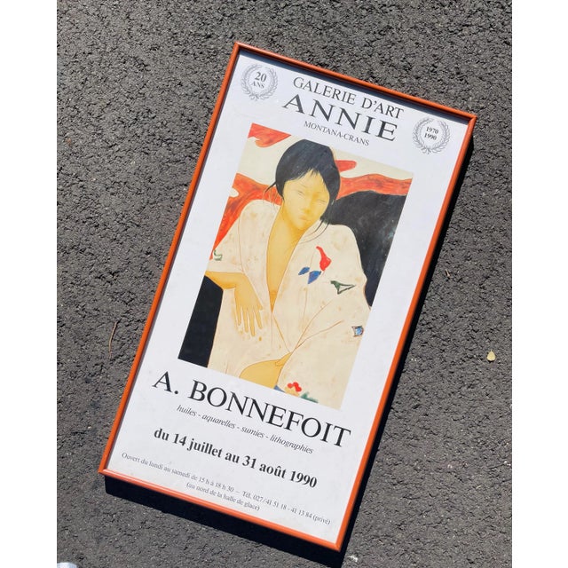 French A. Bonnefoit 1990s French Gallery Poster For Sale - Image 3 of 5