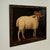 Lofty vintage oil painting on canvas a ram with an enigmatic grin executed in a tongue and cheek Victorian parlor painting...