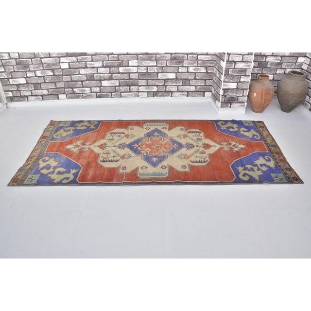 1960s Handmade wool and cotton rug in Turkish Anatolian Small Rug, Vintage Doormat Rug, Turkish Decorative Rug, Handmade...
