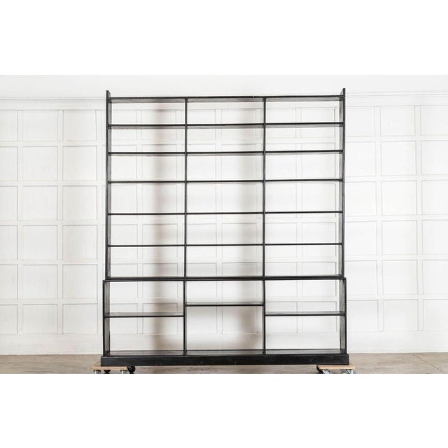 19th Century English Pine Ebonised Haberdashery Display Bookcase, 1890 For Sale - Image 15 of 17