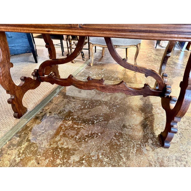 Wood Italian Baroque-Style Writing or Side Table in Walnut, 19th Century For Sale - Image 7 of 14