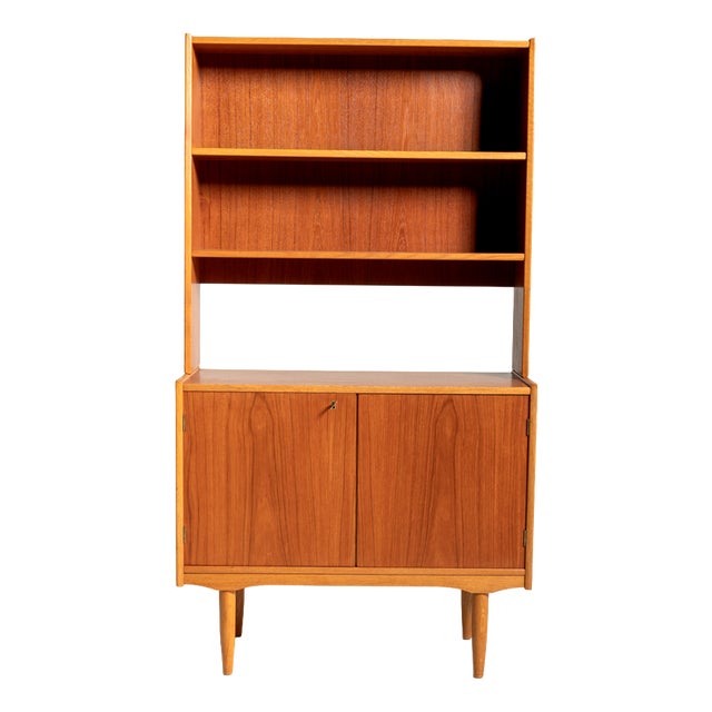 Teak and Oak Bookcase, Scandinavia, 1950s For Sale