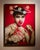 Contemporary Cedric Vu "Phosphenes" Large Tufted Yarn Self Portrait, Boxer Figure, Daisy Halo, Deep Red, Contemporary California Textile Art, Pop Art, 2025 For Sale - Image 3 of 7