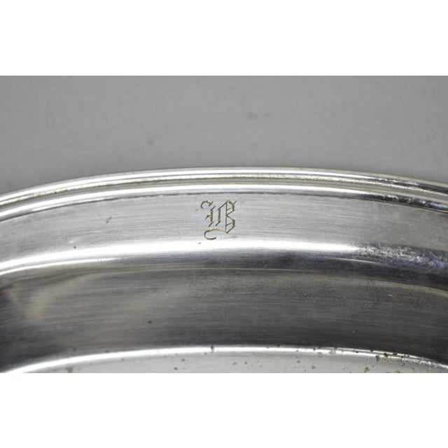 Vintage Bernard Rice's Sons Inc Silver Plated Crumb Catcher Silent Butler Set For Sale - Image 10 of 13