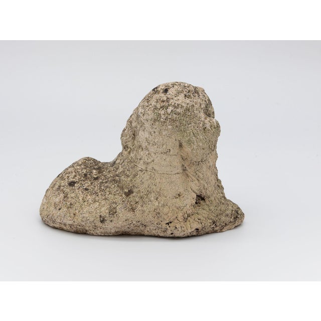 1960s Vintage Reconstituted Stone Puppy or Dog Spaniel Garden Ornament, 20th Century For Sale - Image 5 of 8