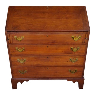 Antique 18th Century American Chippendale Slant Front Desk For Sale