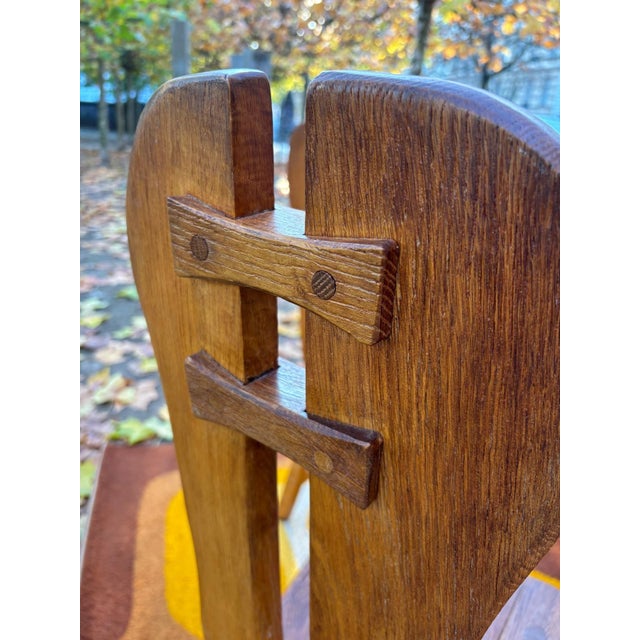 Brutalist Chair in Oak by De Puydt, 1960s For Sale - Image 13 of 14