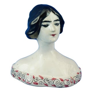 20th Century Ceramic Bust of a Woman from M.I.C.A. Factory, Sesto Fiorentino, Italy, 1920s For Sale