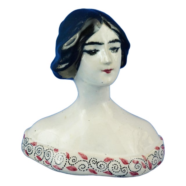 20th Century Ceramic Bust of a Woman from M.I.C.A. Factory, Sesto Fiorentino, Italy, 1920s For Sale