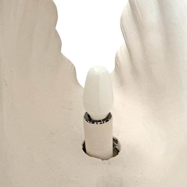 Contemporary Plaster Clam Shell Table Lamps - a Pair For Sale - Image 11 of 16