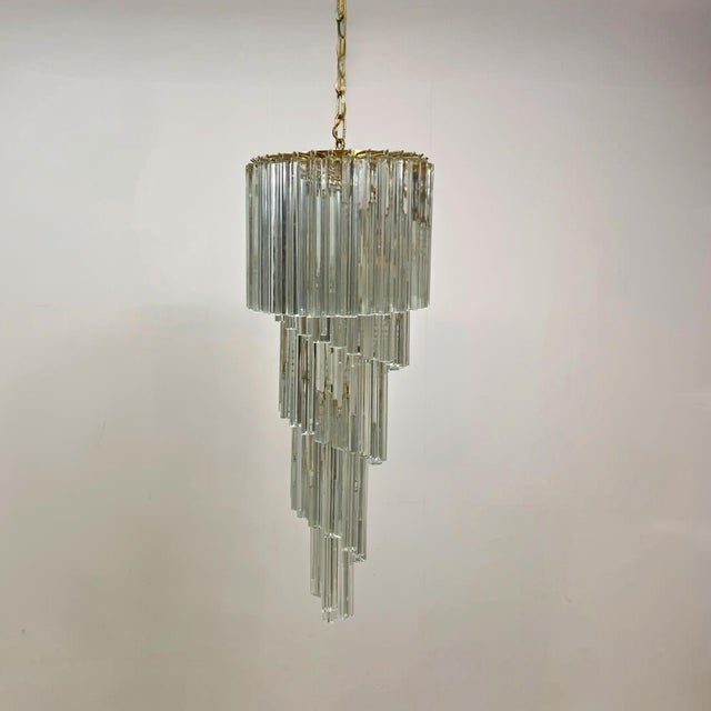 Italian Murano Glass Waterfall Chandelier from Venini, 1960s, in Flawless conditions. Designed 1960 to 1969 I have...