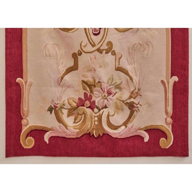 Handwoven tapestry from the French workshops of Aubusson with a classic Napoleon III pattern. This tapestry was woven in...