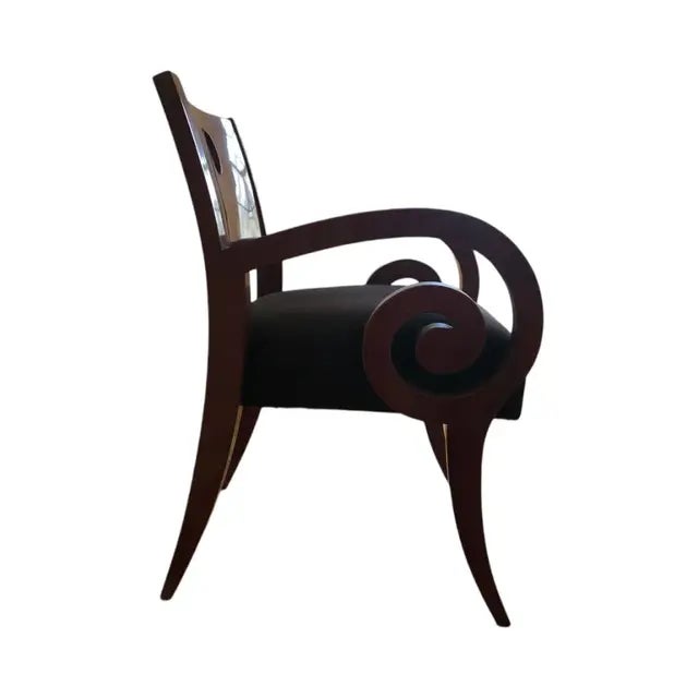 The Kensington’s curled arm and flared leg provide its distinct design that makes this chair elegant in any setting. Shown...
