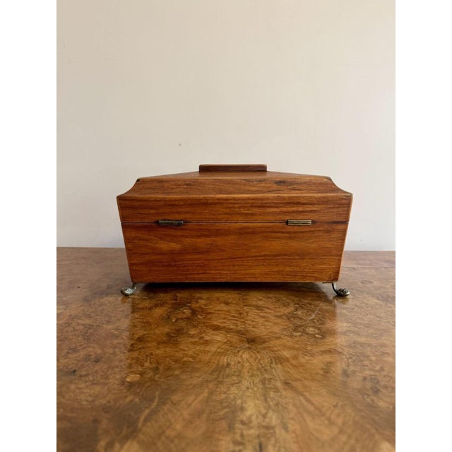 Brown Fine George III Tea Caddy, 1800s For Sale - Image 8 of 9