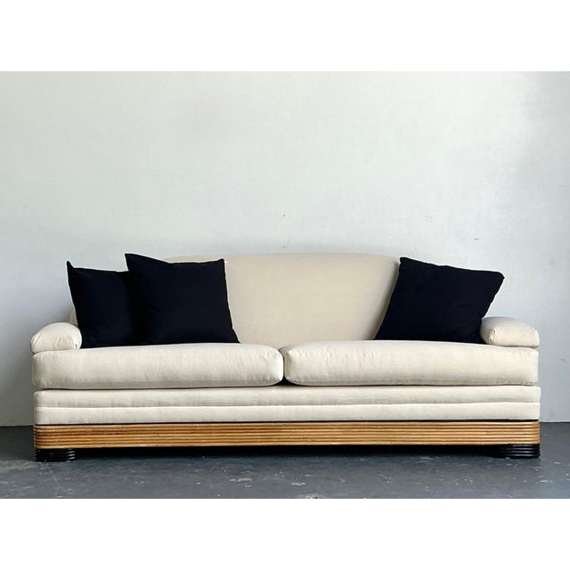 Late 20th Century Vintage Stacked Reed Arched Sofa For Sale - Image 5 of 18