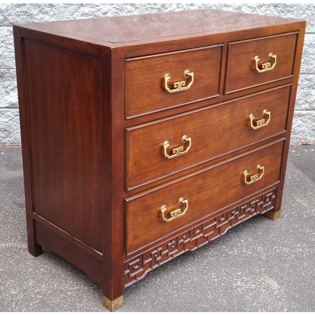 Mid 20th Century Century Furniture Chinese Chippendale Style Mahogany Four-Drawer Chest For Sale In Washington DC - Image 6 of 16