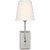 Visual Comfort Thomas O'Brien for Visual Comfort Signature Hulton 17" Cordless Single Sconce in Polished Nickel with Linen Shade For Sale - Image 4 of 14