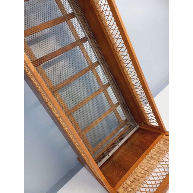 Vintage Baby Cot in Oak and Rattan, 1960s-1970s For Sale - Image 13 of 17