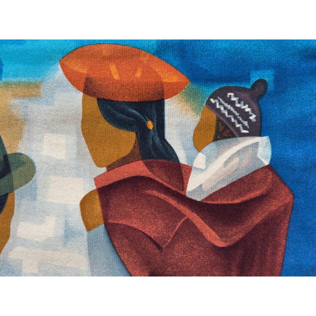 Textile Louis Toffoli “Yucatan” Aubusson Tapestry, Robert Four, 1970s For Sale - Image 7 of 13