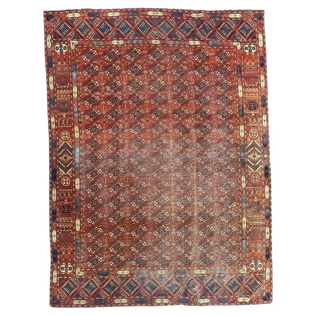 Large Turkish DistressedSparta Rug Bokhara Design, 1920s For Sale