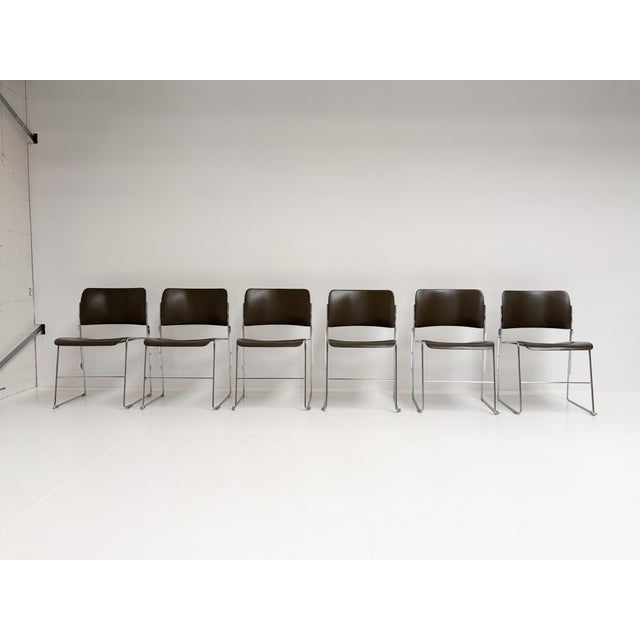 David Rowland Dark Green Stackable Chair by David Rowland for Howe, 1970s For Sale - Image 4 of 18