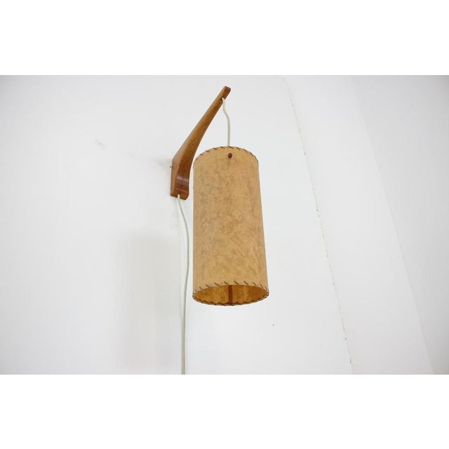 Wood Mid-Century Wall Lamp from Uluv, 1960s For Sale - Image 7 of 16